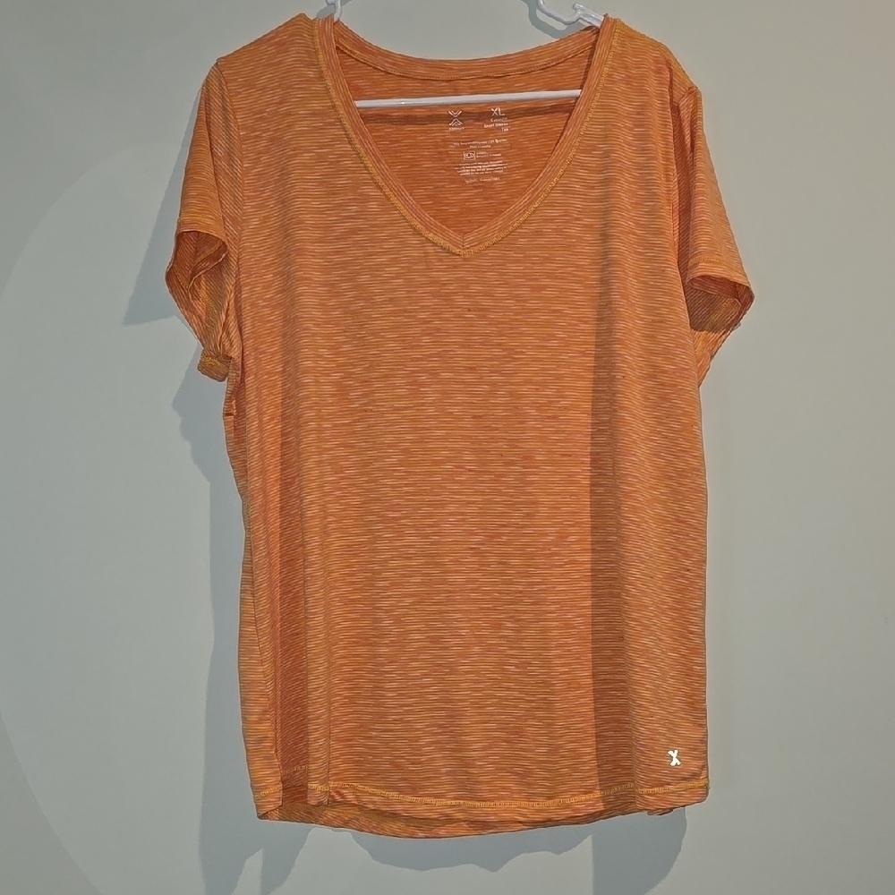 Xersion Orange Relaxed Fit Short Sleeve T-Shirt